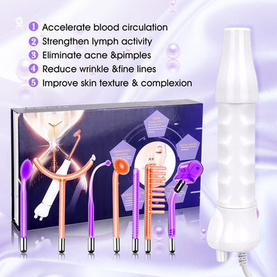 Skin Care Therapy Wand Electrode High Frequency Facial Machine Skin Therapy Wand