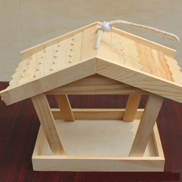 Hanging Wooden Bird House Feeder Outdoor Nest for Wild Birds Garden Decoration
