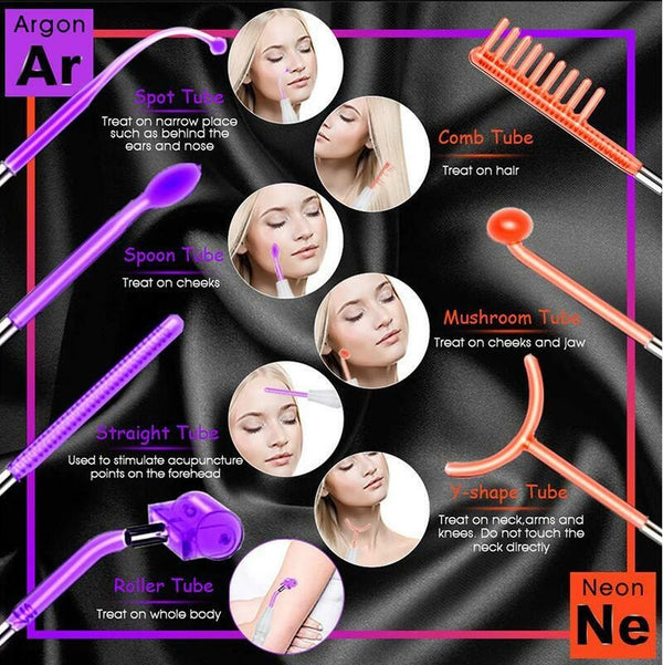 Skin Care Therapy Wand Electrode High Frequency Facial Machine Skin Therapy Wand