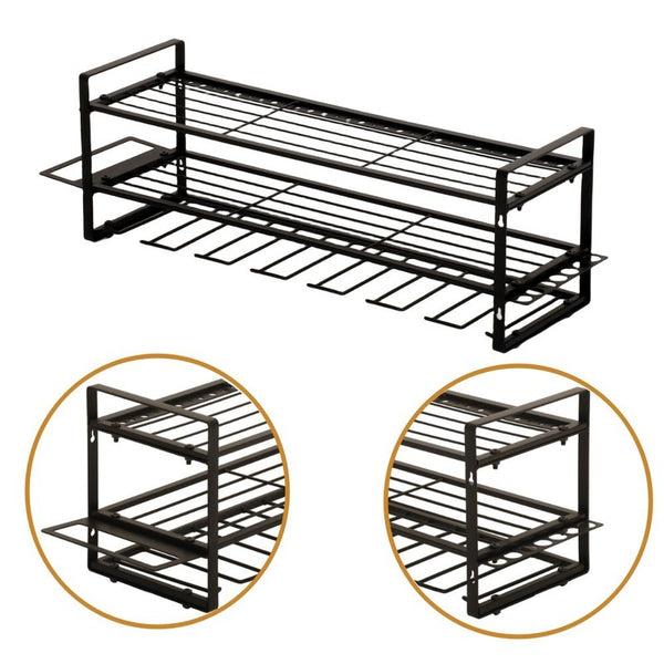 7Slot 3Layer Power Tool Storage Rack Drill Organizer Floating Hammer Plier Hold
