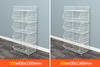 5 Tier Retail Display Rack Organizer Storage Shelf Heavy Duty Metal Basket Cart