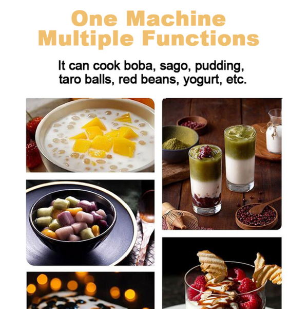 220V Automatic Bubble Tapioca Pearl Cooker 9L Milk Tea Store Equipment 1300W