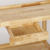 Heavy Duty Wood Workbench with Adjustable Handle & Storage for Garage Workshop