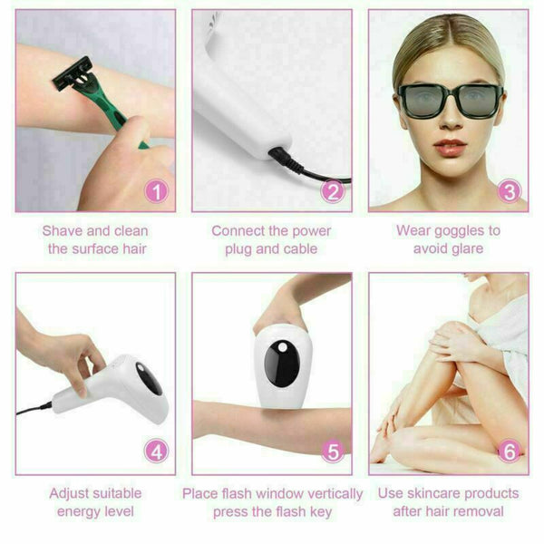 Photoepilator IPL Hair Removal Laser 900000 Flashes Epilator Permanent Laser