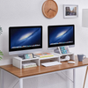 Dual Monitor Stand Riser Storage Desk Laptop Computer Organizer Stand Adjustable
