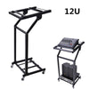12U Adjustable Audio Rack Mount Studio Equipment Rolling Mixer Stand Stage Cart