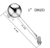 Float Ball Valve Floating Ball Stainless Steel 1 inch Water Tank Aquarium DN25
