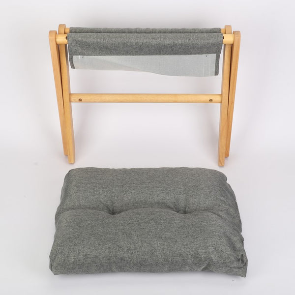 Foldable Foot Step Stool Ottoman Foot Rest Under Desk Padded Sofa Cushion Stool