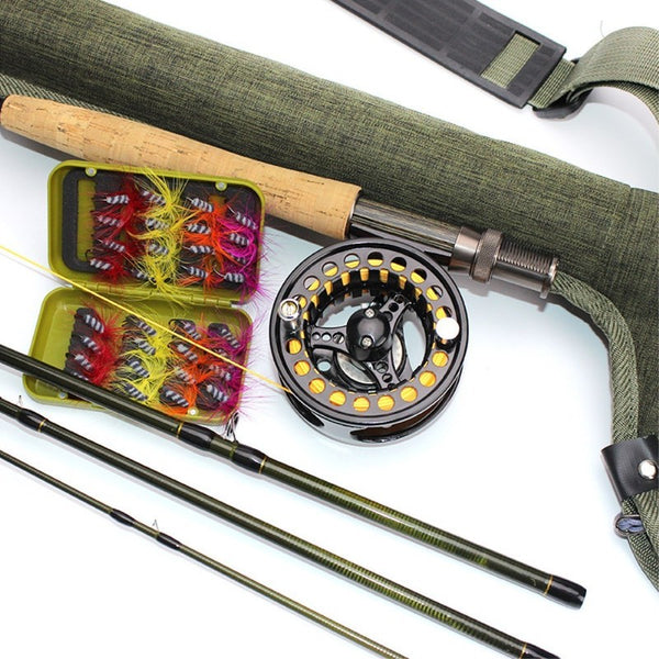 5/6WT Fly Fishing Combo Set Fly Fishing Rod Reel Storage Bag 2.7M