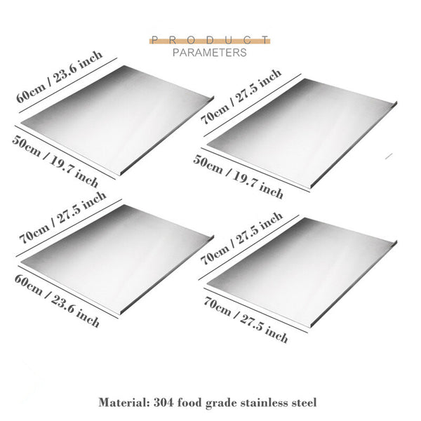 304 Stainless Steel Cutting Chopping Pastry Serving Board  50x40cm AU