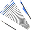 50x 31" FiberGlass Arrows Hunting Target Shooting Arrows for Teenager Upto 35LBS
