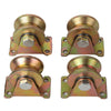 4pcs 2" V Groove Wheel Sliding Gate Caster with Bracket for Garage Door/Lifting