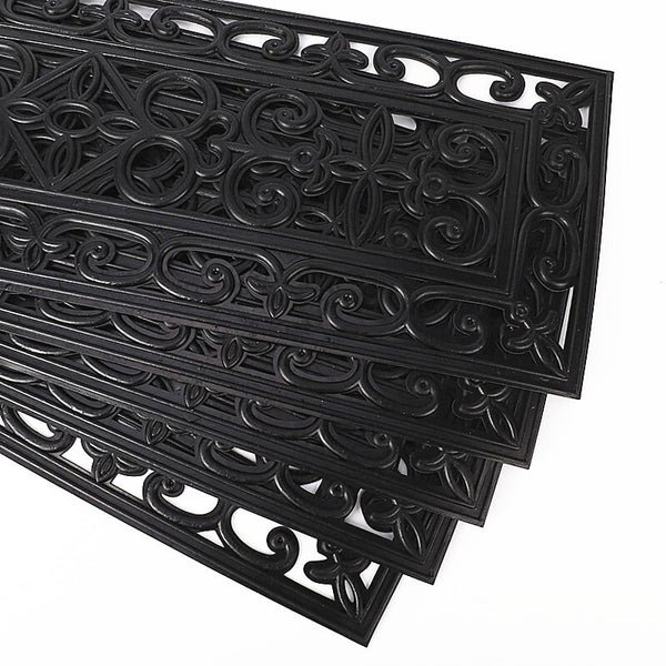 5x Rubber Stair Treads Non Slip Safety Outdoor Porch Floor Step Mats Staircase