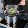 Pasta Noodle Cooking Pot Stainless Steel Fryer Steamer Pot Chip Frying Basket