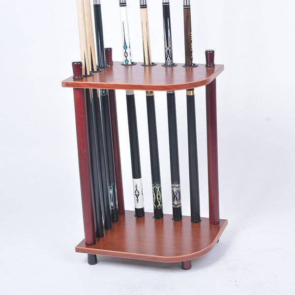 Wooden Pool Billiard Corner 7 CUE STAND Rack Durable Pool Cue Rack Holder AU