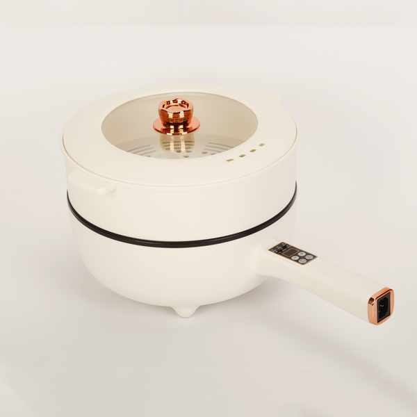 4L 28cm Electric Frying Pan with Steamer&Lid Non-stick Multifunctional Cookware