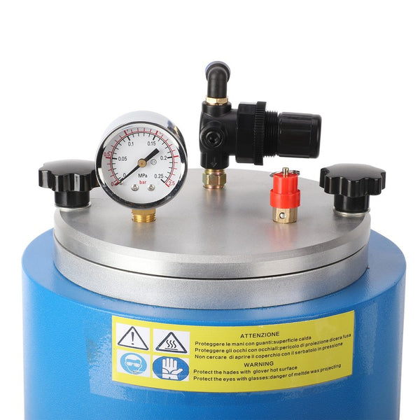 400W 220V Round Wax Injector Pressure Regulator Gauge Blue Wax Casting Machine