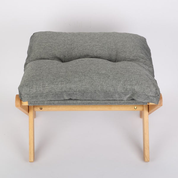 Foldable Foot Step Stool Ottoman Foot Rest Under Desk Padded Sofa Cushion Stool
