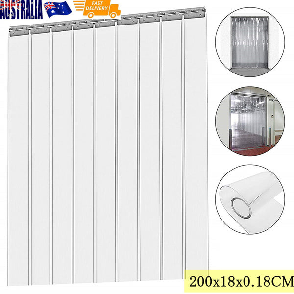 PVC Door Curtains Strips 200cm Cool Room Curtain Clear Freezer Room Strips