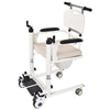 4in1 Elderly Transfer Chair Hand-cranked Height-Adjustable Patient Toilet Chair