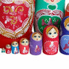 10pcs Russian Nesting Dolls Stacking Wooden Matryoshka Dolls Home Decor Gifts AU