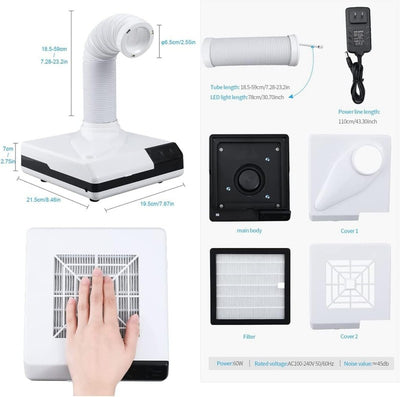 Dental Vacuum Cleaner Dust Collector Extractor Polishing Dust Suction Machine
