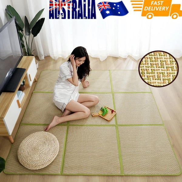 180*180cm Tatami Mat Rattan Japanese Floor Mat 1.2cm Thickness Large Area Rug