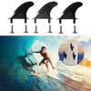 3Pcs Soft Top Surfboard Fins Sets for Softboard Paddle Board Surf Boards Black