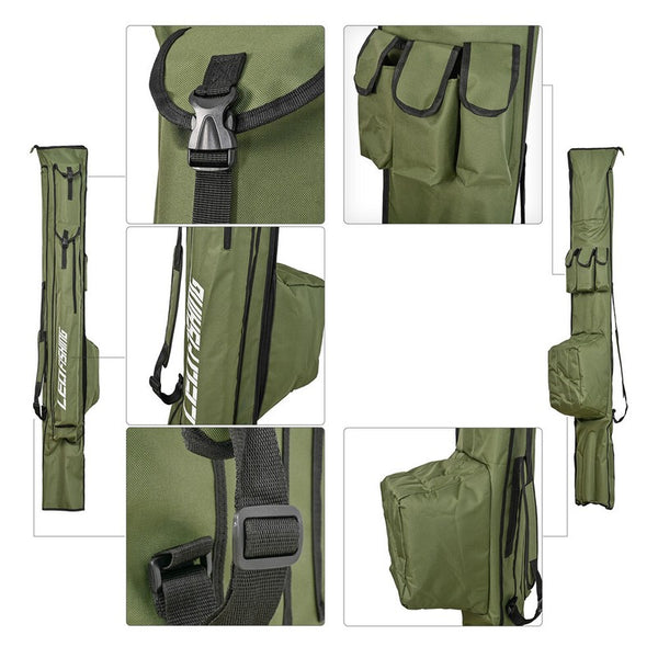 195cm Fishing Rod Bag Pole Holder Fishing Rod Carrier Case Can Holds 6 Poles AU
