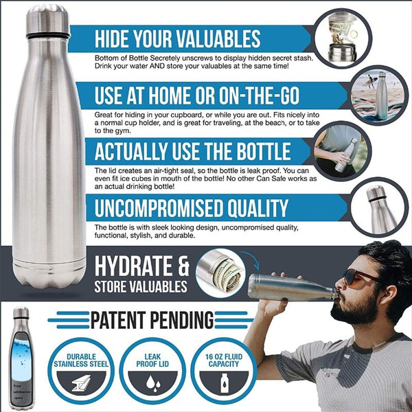 Diversion Safe Water Bottle Hidden Safe Tumbler Secret Stash Box Hiding Spot