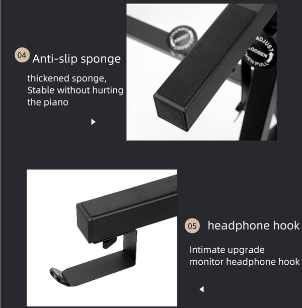 Piano Keyboard Stand Adjustable Folding Set Z Style Keyboard Stand with Wheels