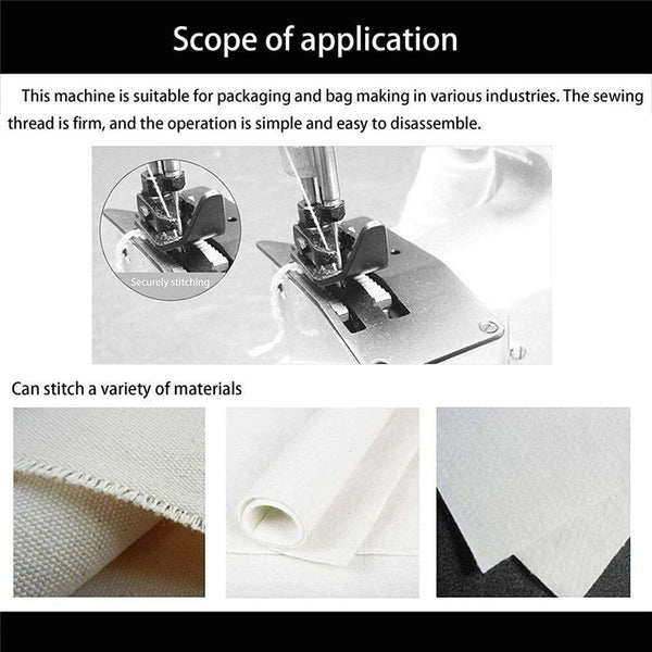 Electric Bag Closer Sewing MachineCrafting Bag Stitcher w/6 Roll Sewing Thread