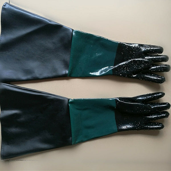 2x Sandblasting Cabinet Gloves Blast Protection Glove Holders Safety Work Gloves