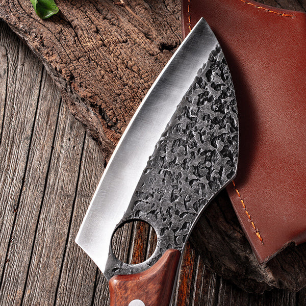 27.5cm Forged Butcher Boning Knife High Clad Steel Kitchen Meat Cleaver Knife