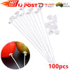 200pcs Balloon Stick Pole Reusable Rods Holder Cup Party Balloon Access&ex  40cm