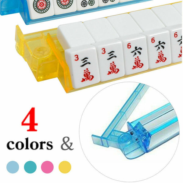 American Mahjong Set 166 Tiles 4 Pushers Racks Portable MahJong Travel Soft Bag