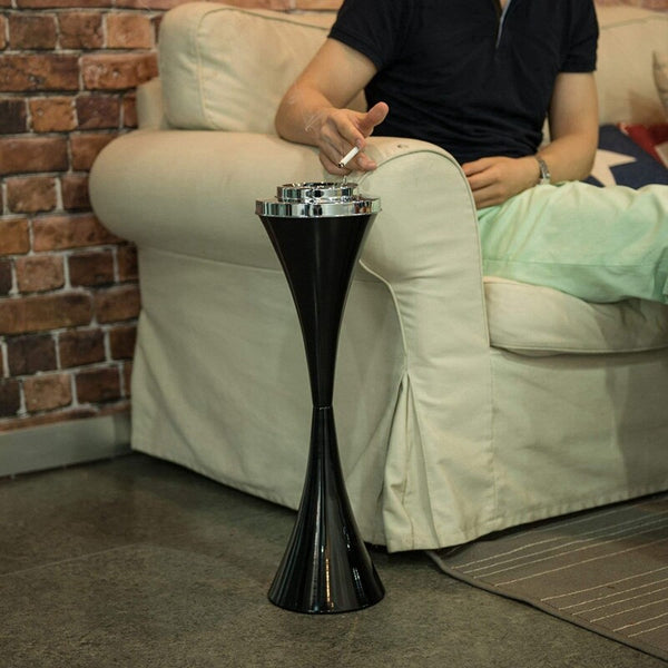 Free Standing Ashtray Floor Cigarette Ash Tray Stainless Steel Litter Ashbin  AU