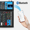 7 Channel Bluetooth Mixer DJ Live Studio Audio Mixer USB Console Amplifier AUX