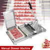 Manual Mutton Kebab Machine 10 Strings Stainless Steel BBQ Skewer String Machine