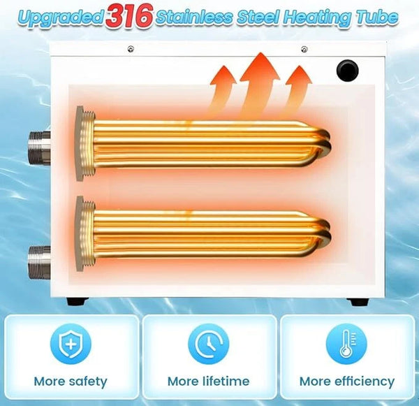 Electric Thermostat Swimming Pool SPA Water Heater Bath Tub Heating 220V 9KW AU