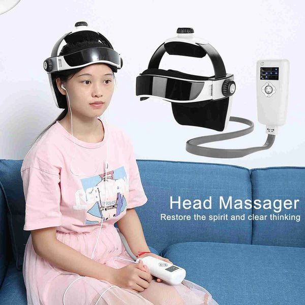 Head Massager Electric Head Massage Helmet Hot Compress To Relieve with Music