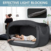 Portable Folding Tent Bed with Privacy Canopy for Camping Indoor & Outdoor Use