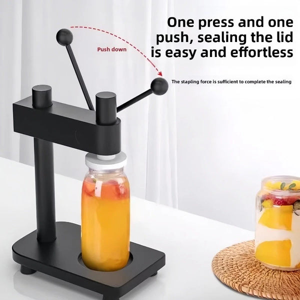 Manual Can & Bottle Sealer Adjustable Height Capper for Beer Juice Coffee Soda