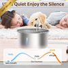 Dog Water Fountain Stainless Steel 7L/236oz Automatic Drinking Dispenser Bowl