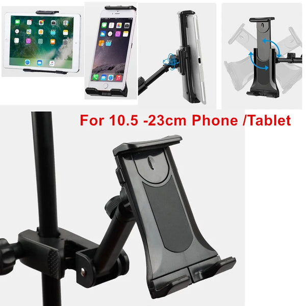 Tablet Holder for Microphone Stand Mic Music Stand Holder Clamp 4.13-9.06" iPad
