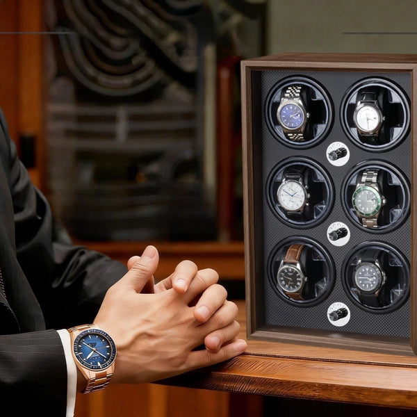 Watch Winder Automatic Watches Box 6 Watch Display Box 5 Rotation Modes - Image 4