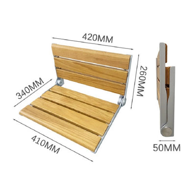Foldable Shower Seat Wall Mounted Folding Shower Bench for Small Shower Spaces - Image 2
