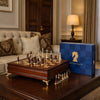 40x40cm Wooden Chess Set Premium Solid Wood Board Metal Chess Pieces Drawer - Image 2