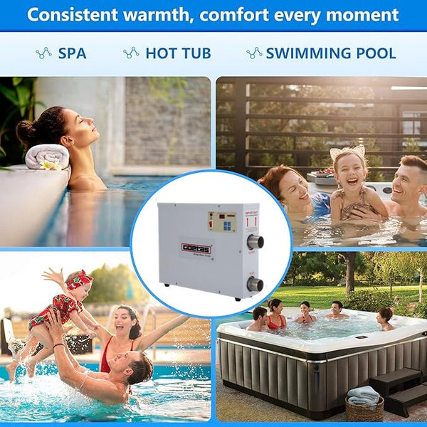 Electric Thermostat Swimming Pool SPA Water Heater Bath Tub Heating 220V 9KW AU