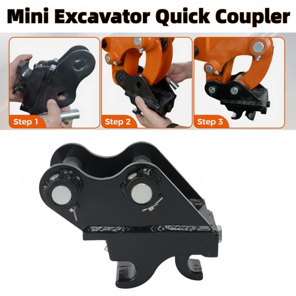 90mm Quick Hitch: Attachment for Mini Excavators Mini Excavator Quick Coupler - Image 1